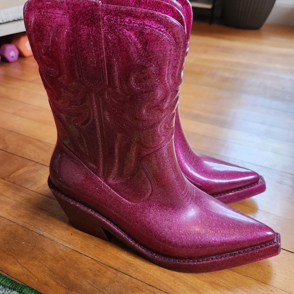 Melissa Sparkling Magenta Heeled Boots
